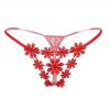 Sexy Lingerie Crotchless Women's Panties Lace Bowknot G-strings Thongs Temptation Erotic Women Underwear Intimate Underpant - 70--red