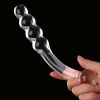 Double Crystal Purple Pyrex Glass Dildo Artificial Penis Granule Spiral G Spot Simulator Adult Sex Toys for Woman Masturbator - 1