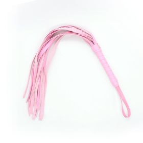 3Colors PU Leather Whip With Tassel Spanking Paddle Scattered Whip Knout Flirting Sex Toys For SM Adult Games Erotic Accessories - Pink