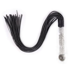 Long Glass Handled Whip Crystal Penis Leather Whip Glass Dildo Masturbation Sex Whip Sexy Adult Games Products Adult Game Tool - 1