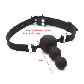 Full Silicone Double-Ended Open Mouth Gag Dildo Oral Fixation Strap On Slave Sex Toys Penis Plug Harness Bdsm Bondage For Couple - 2