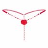 Sexy Lingerie Crotchless Women's Panties Lace Bowknot G-strings Thongs Temptation Erotic Women Underwear Intimate Underpant - 43--red