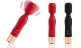 Wand Massager G-Spot Vibrator Clit Vibrator Powerful Stimulation IPX7 Waterproof - Red