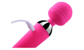 USB Charge 10 Speeds G-Spot Vibrator Wand Massager - Pink