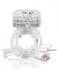 Screaming O Charged Big O Vibrating Cock Ring Clear - TCN-BM-ABO-C