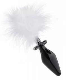 Tailz Fluffer Bunny Tail Glass Anal Plug - XRAE271