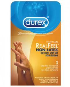 Durex Avanti Real Feel Non-Latex Condoms 3 Pack - TCN-7715-50