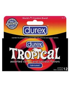 Durex condoms tropical color and scents - box of 12 - TCN-7607-27