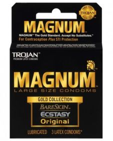 Trojan Magnum Large Size Condoms Gold Collection 3 Pack - TCN-7605-29EA