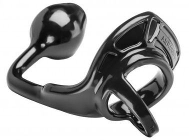 Armour Tug Lock Cock Ring Black - PERCA16B