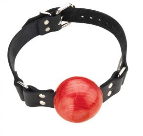 Large Ball Gag With Buckle 2 Inch - Red - SPL08N14