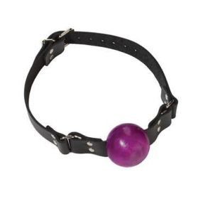 Small Ball Gag With Buckle 1.5 Inch Purple - SPL08N21