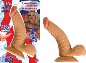 All American Whopper With Balls 6.5 Inches Dildo Beige - NW1895-1