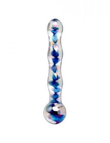 Icicles No 8 Clear Blue Glass Massager - PD290800