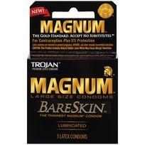 Trojan Magnum Bareskin 3 Pack Large Size Condoms - T22888