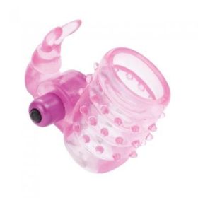 Basic Essentials Stretchy Bunny Enhancer Vibrating Pink - SE173904