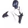 Bondage Restraints Slave RolePlay Hands Wrists Arm Leg Binder Hood Mask PU Leather Tight Single Glove Adult Game Sex Toys - Bundle hand