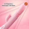 Sucking Vibrator Blowjob Tongue Licking supcionador clitoral Stimulator Telescopic Dildo Vibrator Vagina Sex Toy for Women - Pink