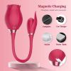 Rose Vibrator for Women, G Spot Clitoral Stimulator Massager for Couples - Rose