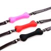 Soft Safety Silicone Open Mouth Gag bdsm dog Bondage Restraints Sex Toys for Women Slave Gag Sex Products sm sextoy - black