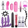 AM31 Female Vibrator Sexy Kit Sex Toys Vagina Orgasm Butt Plug Combination Female Anal Beads Vibrating Adult Suit Dildos Female - 13-piece set-450g