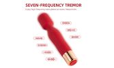 Wand Massager G-Spot Vibrator Clit Vibrator Powerful Stimulation IPX7 Waterproof - Red