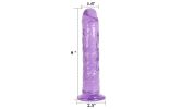 Suction Cup Dildo Clitoral 8'5 Inches Dildo Flaxible Realistic Dildo  - Purple