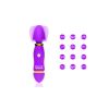 12 Modes Insertable Powerful Wand Massager G spot Nipple Stimulating Vibrator - Pink